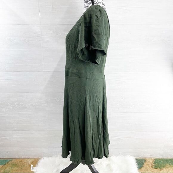 Torrid Gauze Flutter Sleeve Skater Dress - Picture 7 of 9